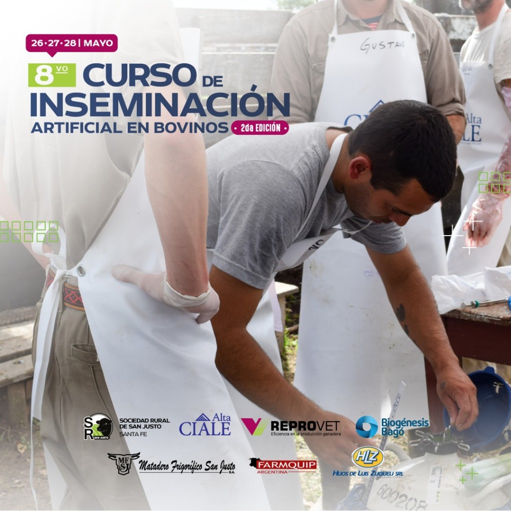 Curso de inseminación artificial en bovinos en la Sociedad Rural de San Justo